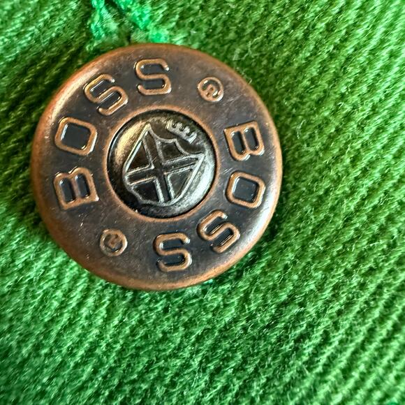 Boss Green Jean Jacket Men’s L 90s Trucker Bomber Style Cotton Denim "BOSS" - Picture 6 of 7